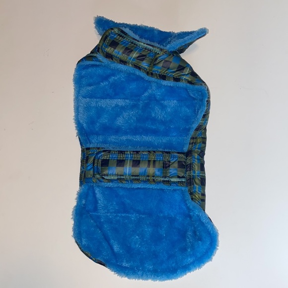 NEW XS/S dog coat with fur inside reversible - Picture 4 of 5